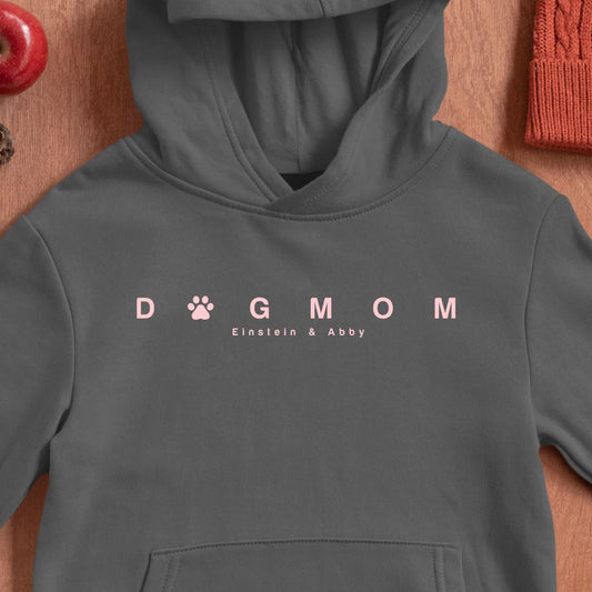 Dogmom Modern Edition Hoodie - Personalized Dog Names